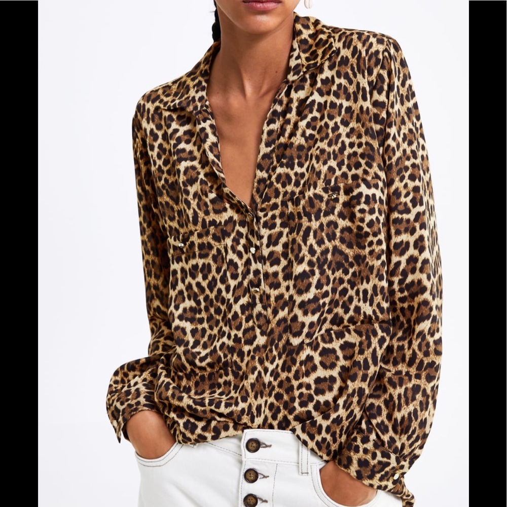 Zara Animal Print Shirt